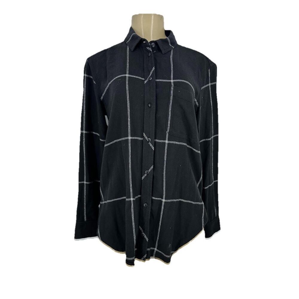 Athleta Small Women Heat Gen 2.0 plaid flannel button-up shirt Long Sleeve 26-24